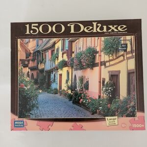 1500 Deluxe Cobblestone Street Jigsaw Puzzle - Multicolor